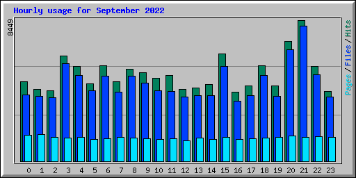 Hourly usage for September 2022