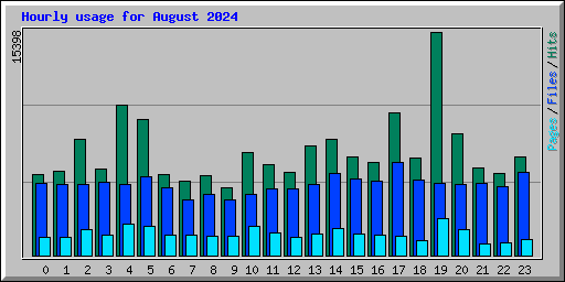 Hourly usage for August 2024