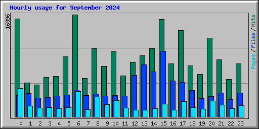 Hourly usage for September 2024
