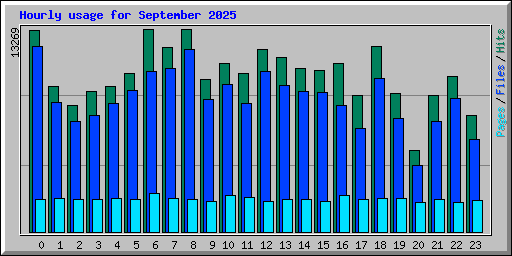 Hourly usage for September 2025