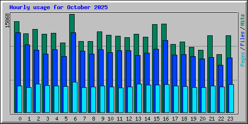 Hourly usage for October 2025