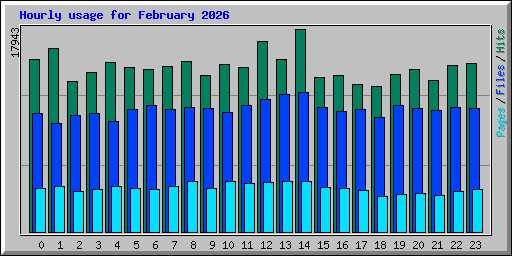Hourly usage for February 2026